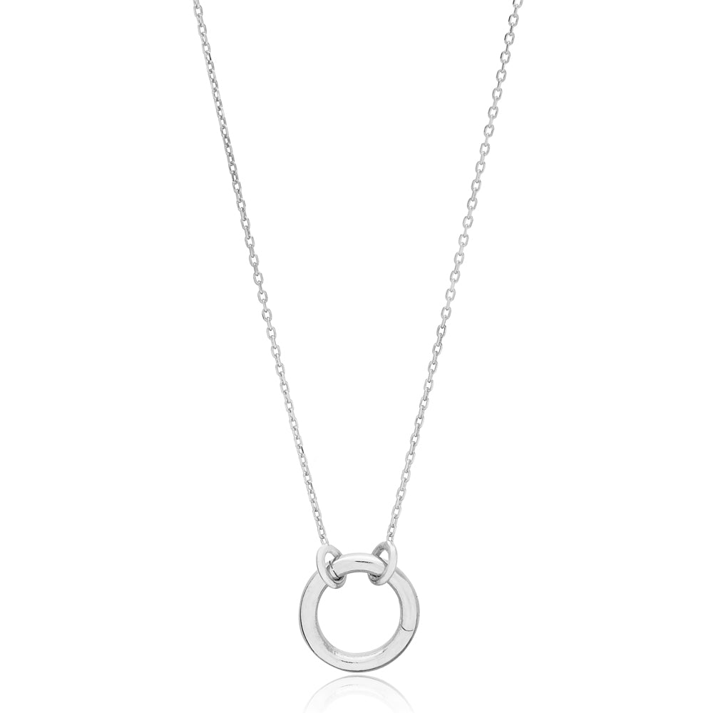Collier fermoir cercle Charm argent Sterling