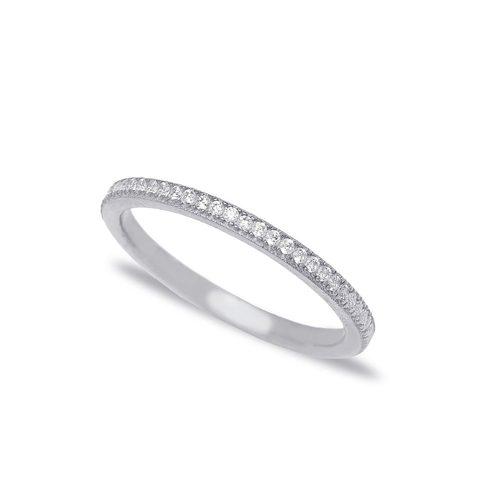 Bague pavé zircon infini argent Sterling