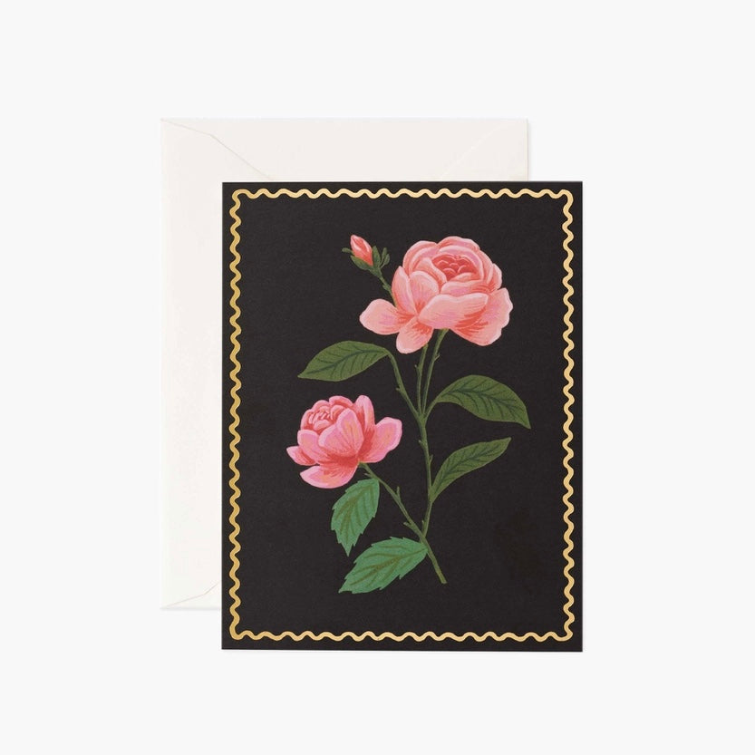 Carte souhait fleur rose Rifle Paper co.