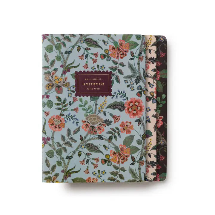 Cahier notes Rifle Paper co. Fleurs Gracie trio