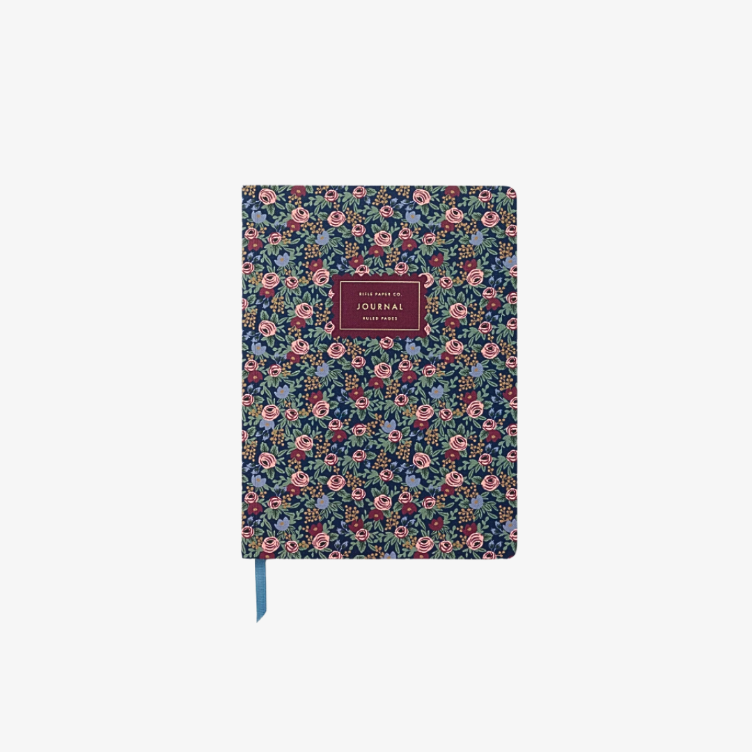 Journal couverture souple Rosa Rifle Paper fleurs papeterie