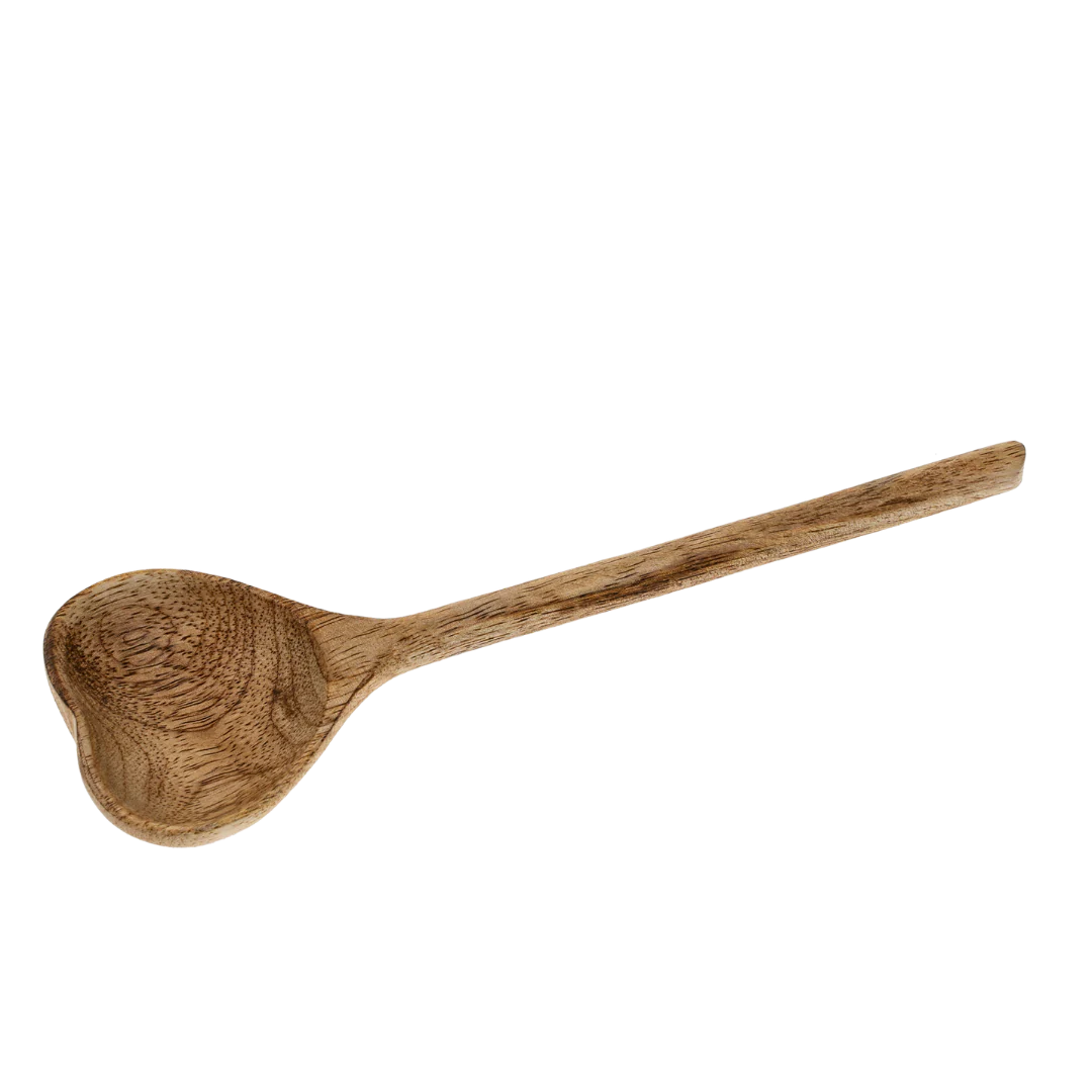 Cuillère bois, manguier, coeur, mignon, tendance, indaba