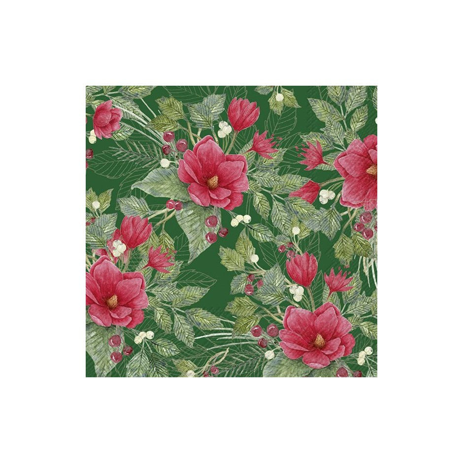 Serviettes papier, Feuillages d’hiver vert, idéal home range, IHR, Allemagne, Noël, célébration, fête