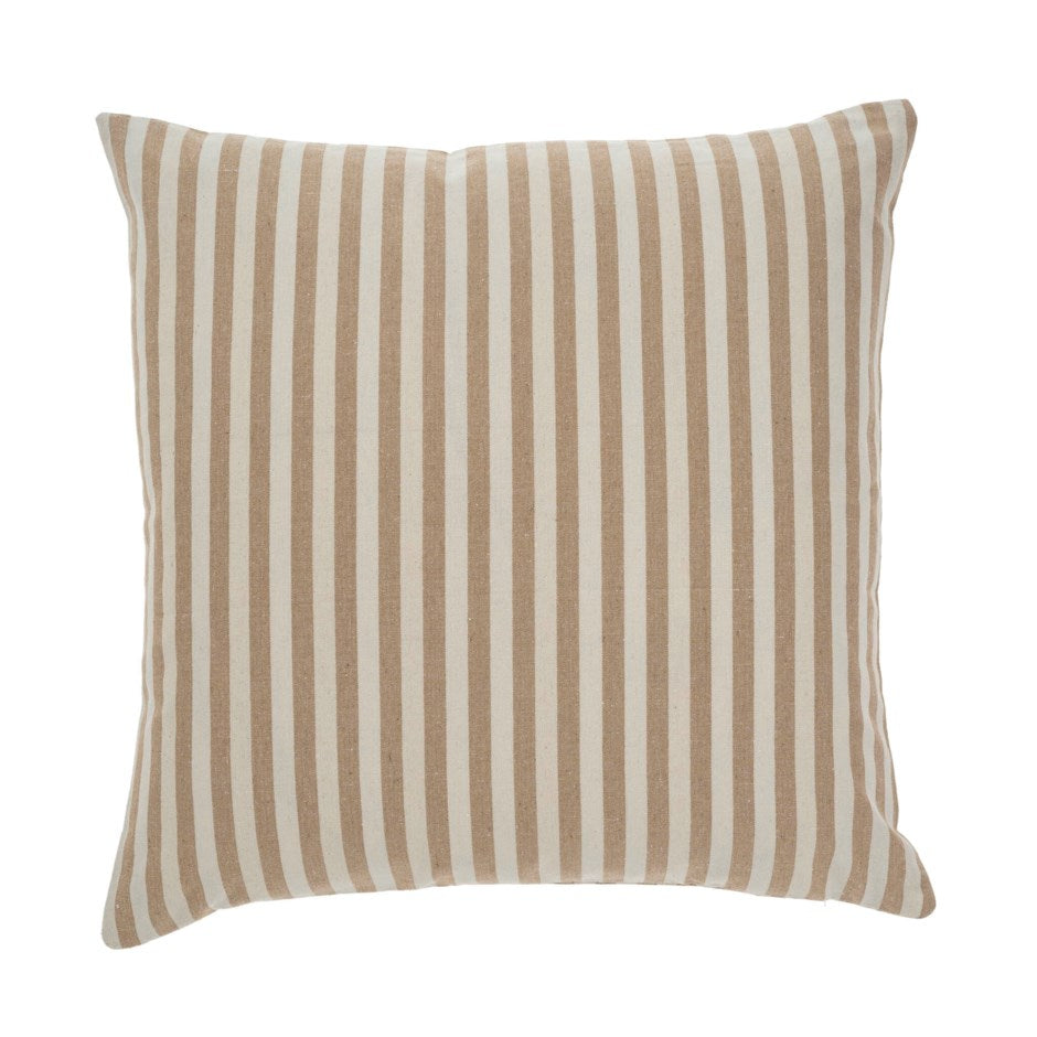 Indaba coussin décoratif rayures Lucia beige sable