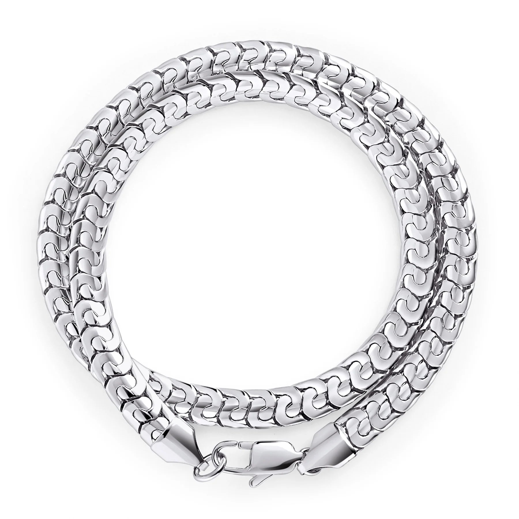 Bracelet double Nerissa Chaîne double Acier Inoxydable 316L Mia Jewelry couleur argent