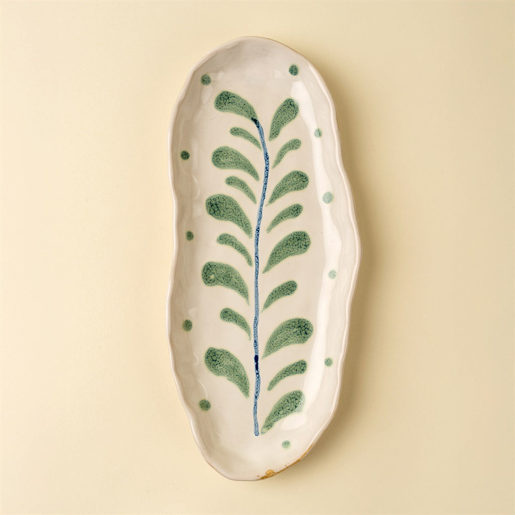 Grande Assiette de service Petal Bleu vert cute tendance mode décoration Indaba Trading