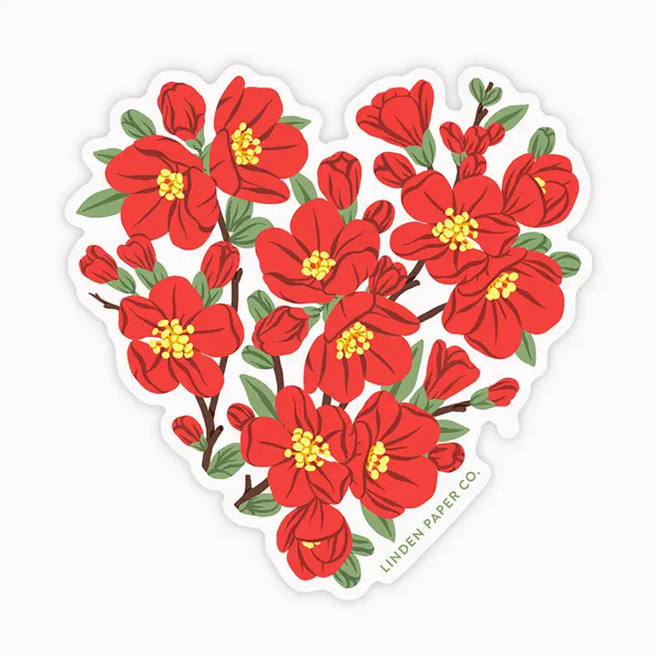 Autocollant Blossom Heart Linden Paper Co.
