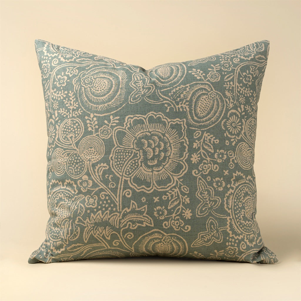 Coussin eden mint Indaba Trading décoratif mode tendance motifs plantes vert menthe