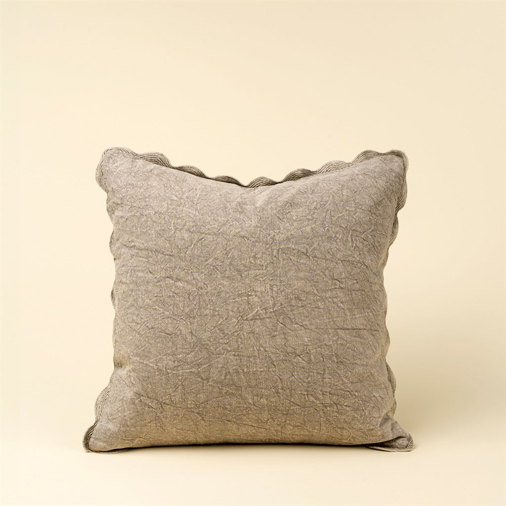 Coussin Scallop Edge beige Indaba Trading décoratif mode tendance motifs