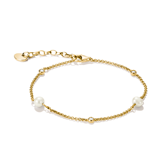 Bracelet perle et zircon Placage Or 18 carats Thomas Sabo tendance mode