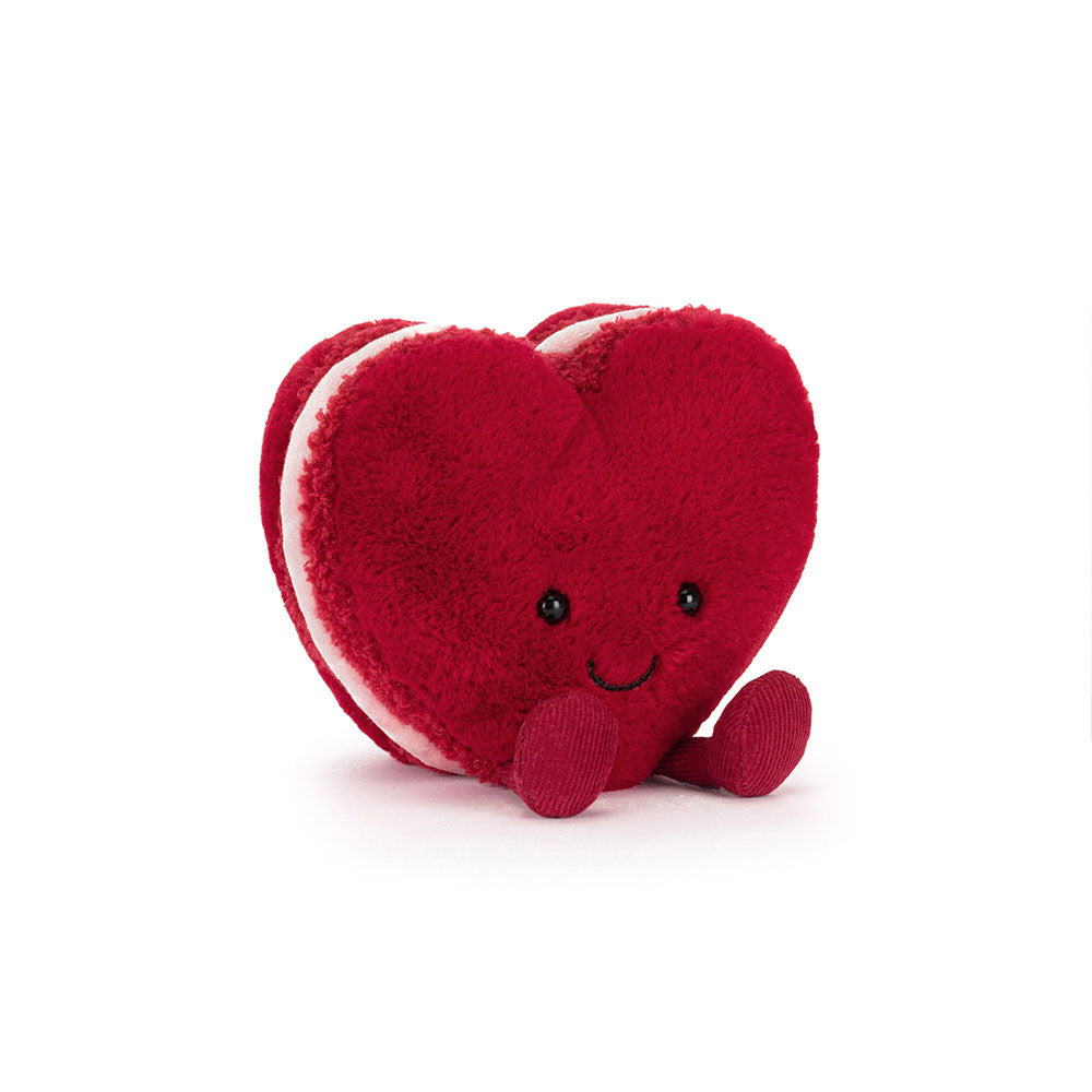 Peluche Amuseable Arlette coeur rouge Jellycat saint Valentin macaron