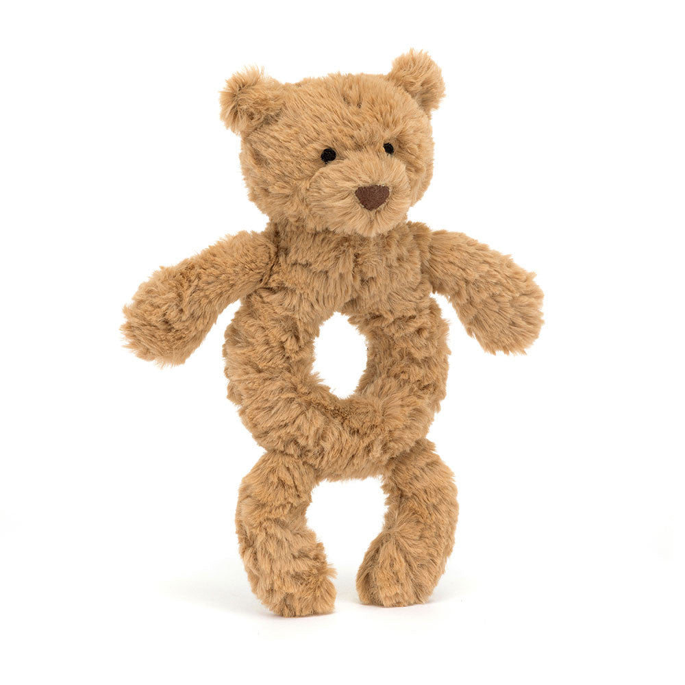 Hochet peluche jouet jellycat ours Bartholomew mignon doudou