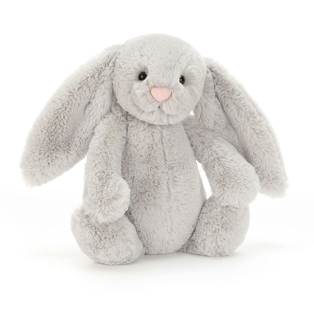 Lapin, jellycat, Bashfull, gris argent, mignon, tendance, angleterre