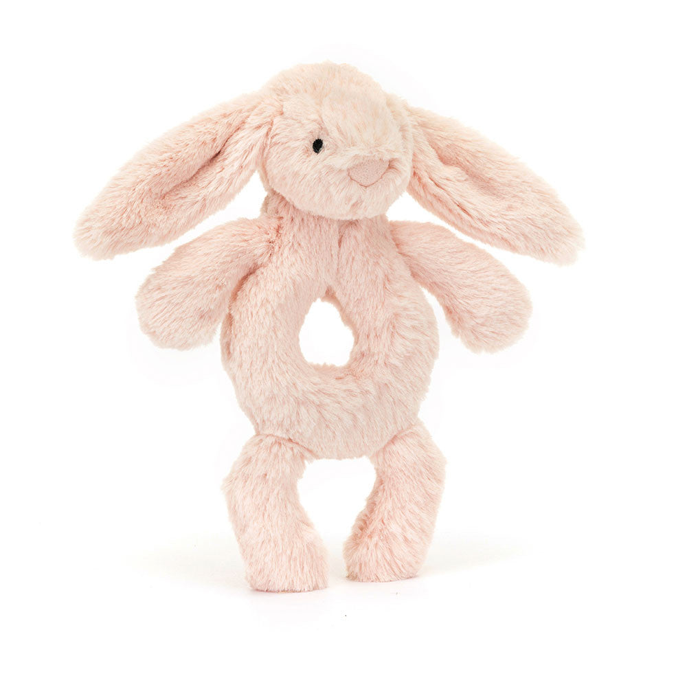 Hochet peluche jouet jellycat lapin rose Blush mignon doudou