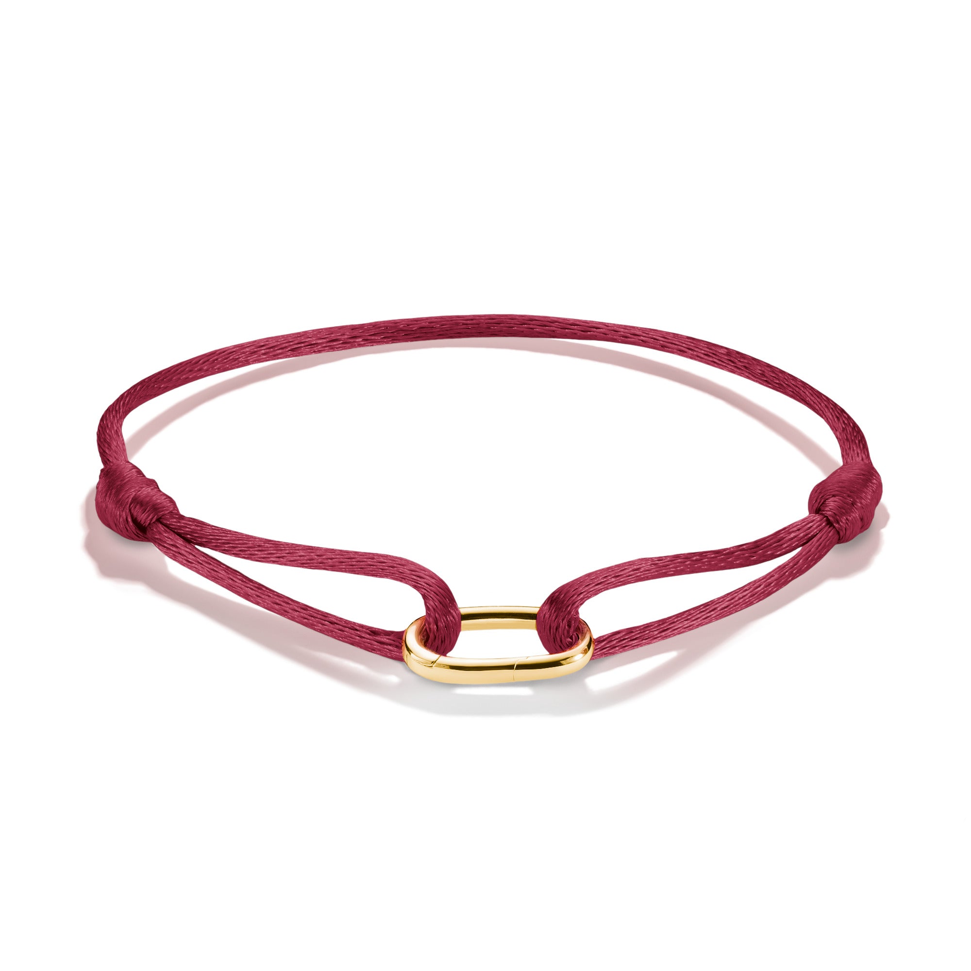 Bracelet Cordon Rouge polyester fermoir Argent sterling 925 or 18k vermeil Thomas Sabo Noeud coulissant