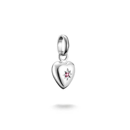 Charm Cœur rubis Connect Argent 925 Thomas Sabo