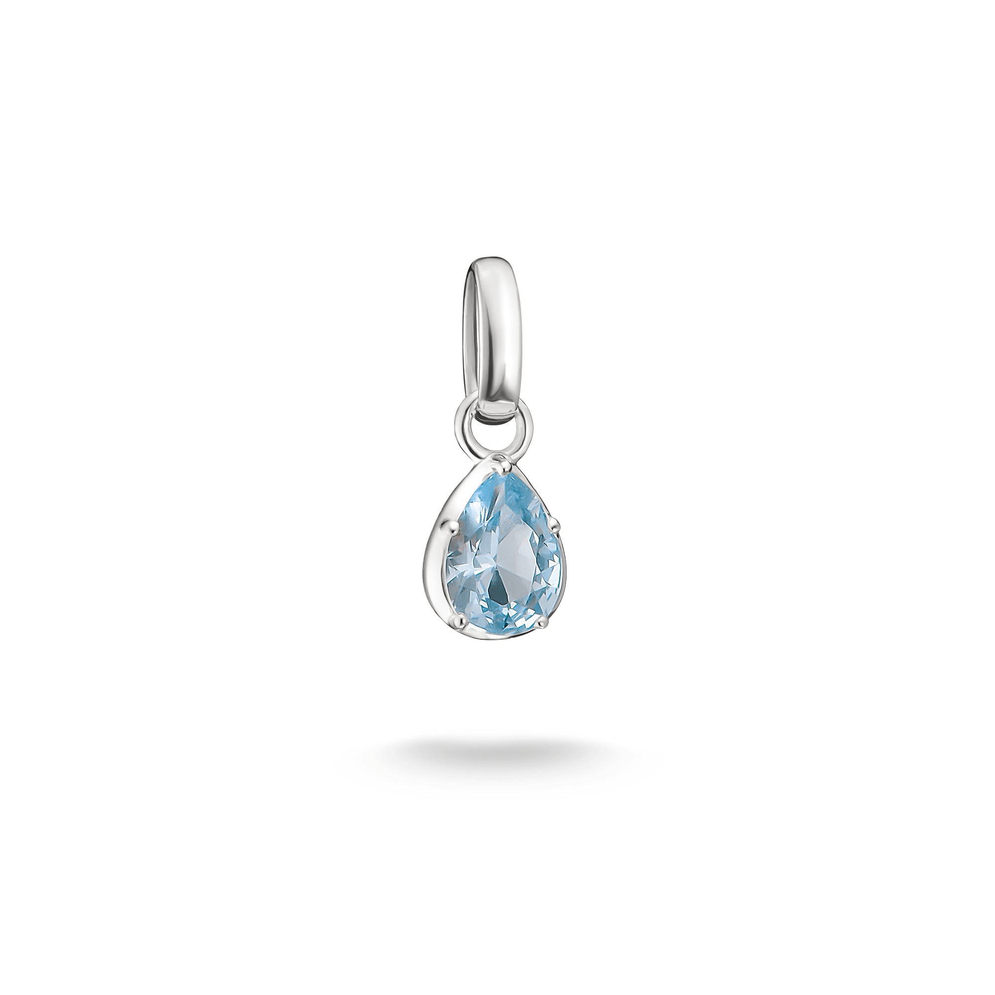 Charm pierre naissance mars bleu aquamarine Argent sterling 925 Thomas Sabo
