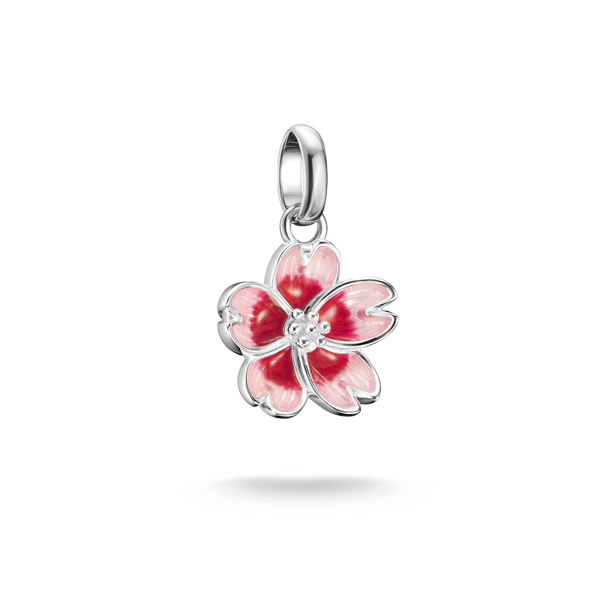 Charm Fleur Cerisier Argent sterling 925 Thomas Sabo rose rouge pendentif cute tendance mode