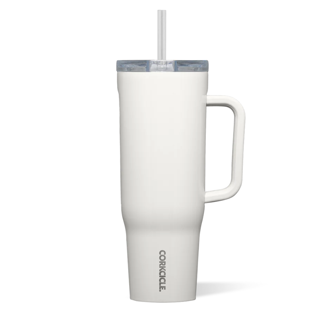 Tasse de transport Cruiser ou gourde Corkcicle XXL 40 OZ en ivoire