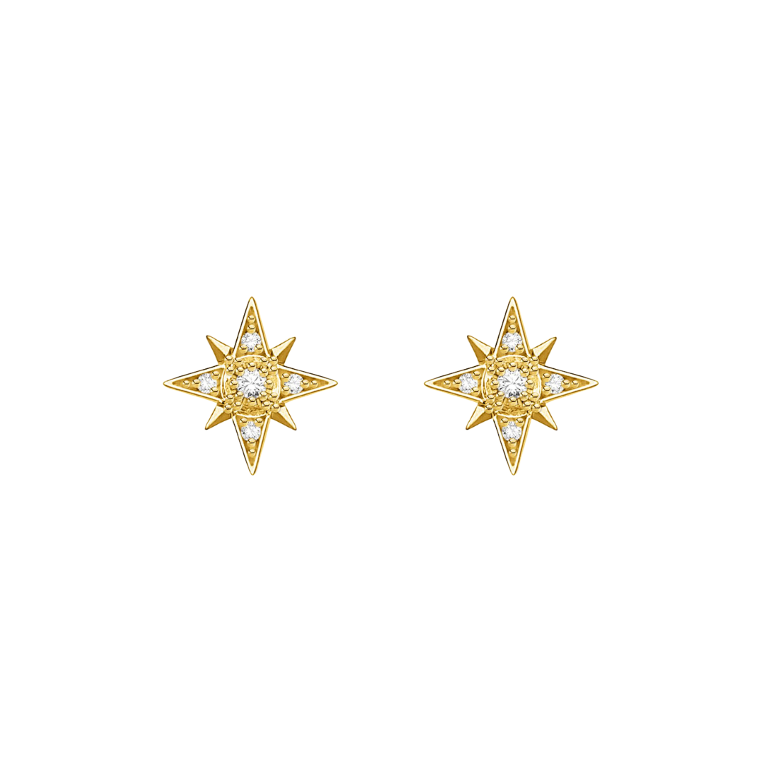 Thomas sabo boucle d’oreille étoile argent 925 or vermeil