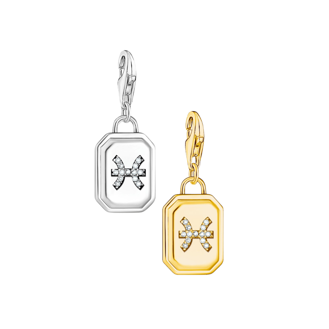 Thomas sabo Charm signe zodiaque poisson argent 925 or vermeil