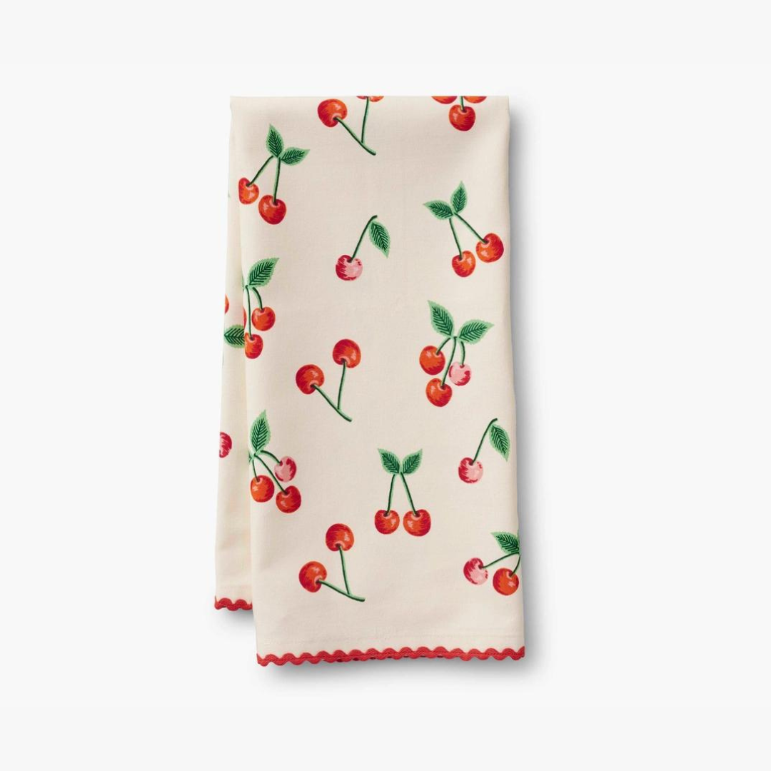 Rifle Paper Co. Linge vaisselle coton cerises