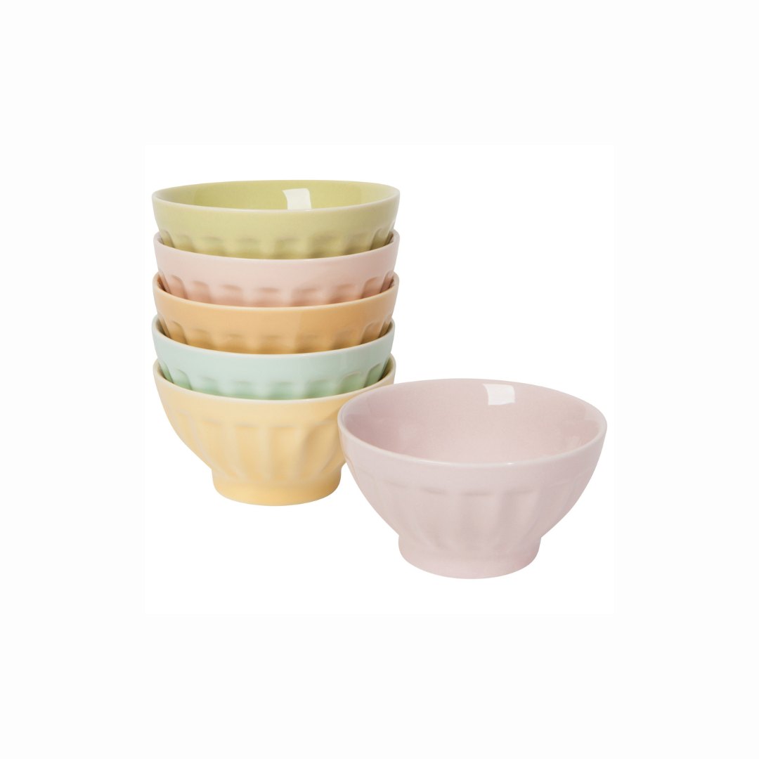 Mini bol dessert pastel maison Danica cuisine orange rose vert bleu