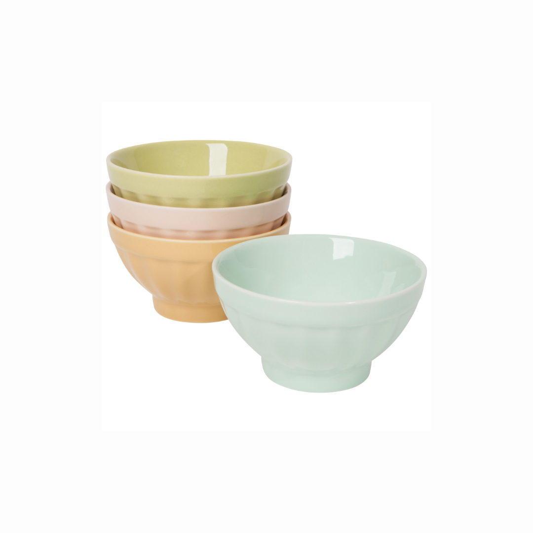 Grand bol dessert pastel maison Danica cuisine orange rose vert bleu