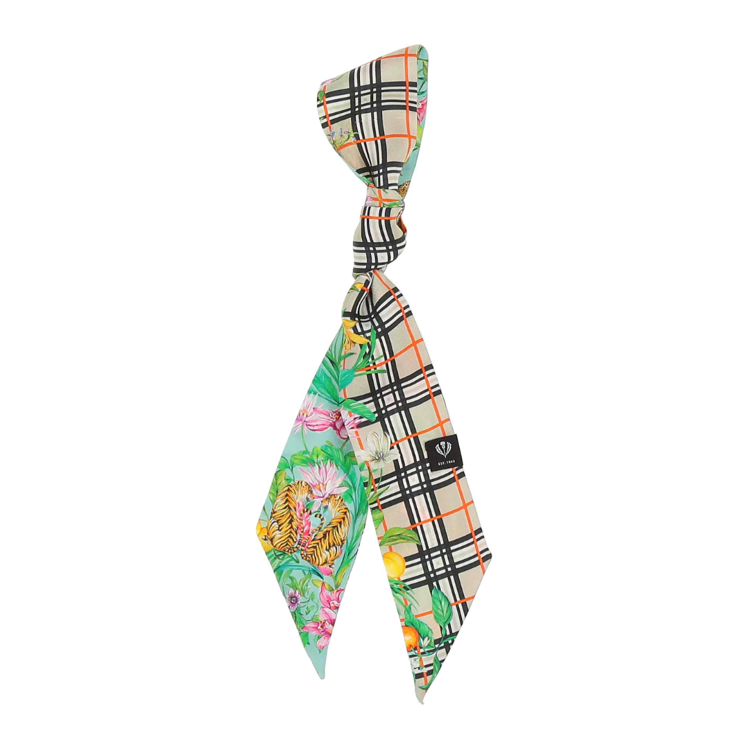 Foulard soie jungle accessoire V.Fraas cheveux vert