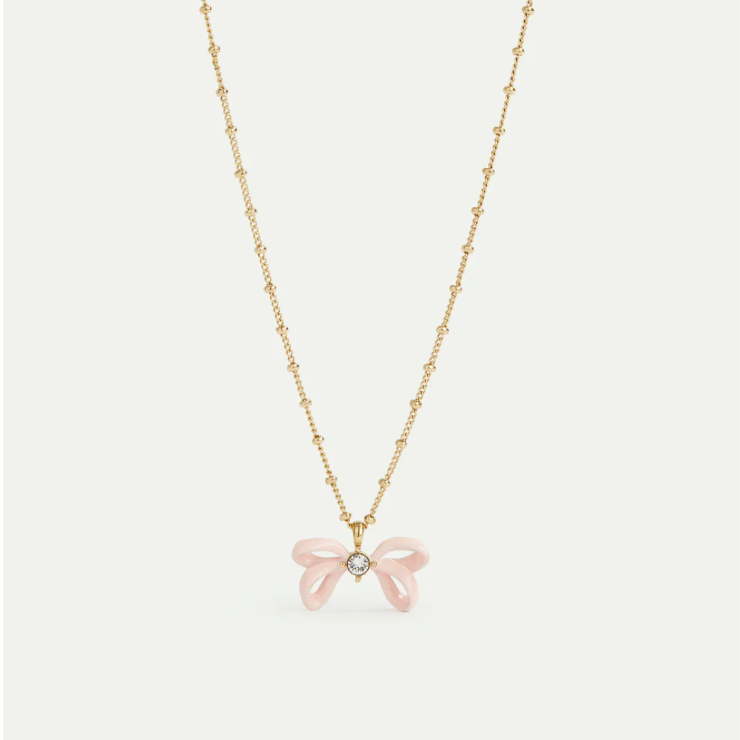 Collier ruban, rose, opéra de paris, les Nereides, France, argent, plaquée or