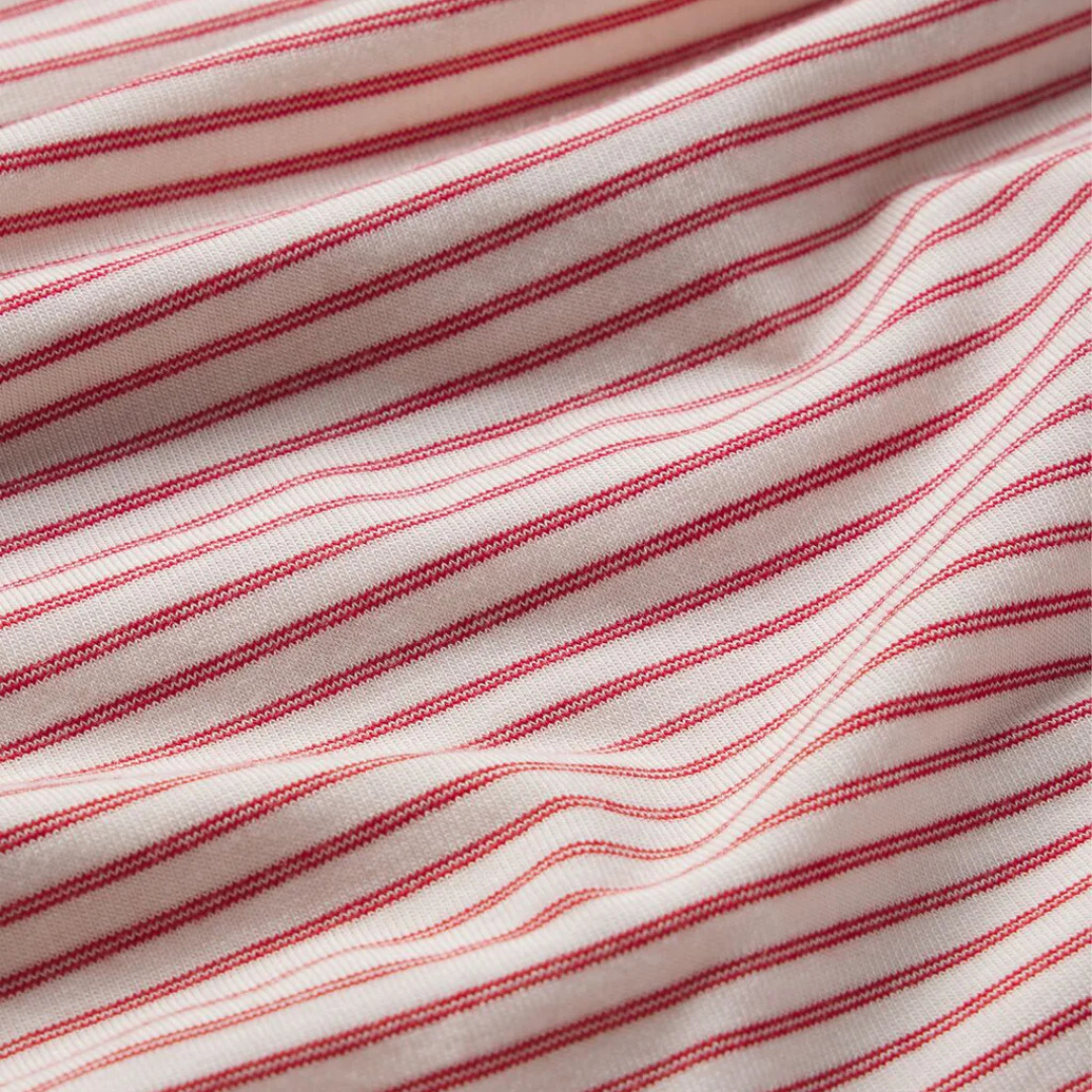 Pyjama, long, hiver, Noël, Eberjey, Tencel, rayures rouges