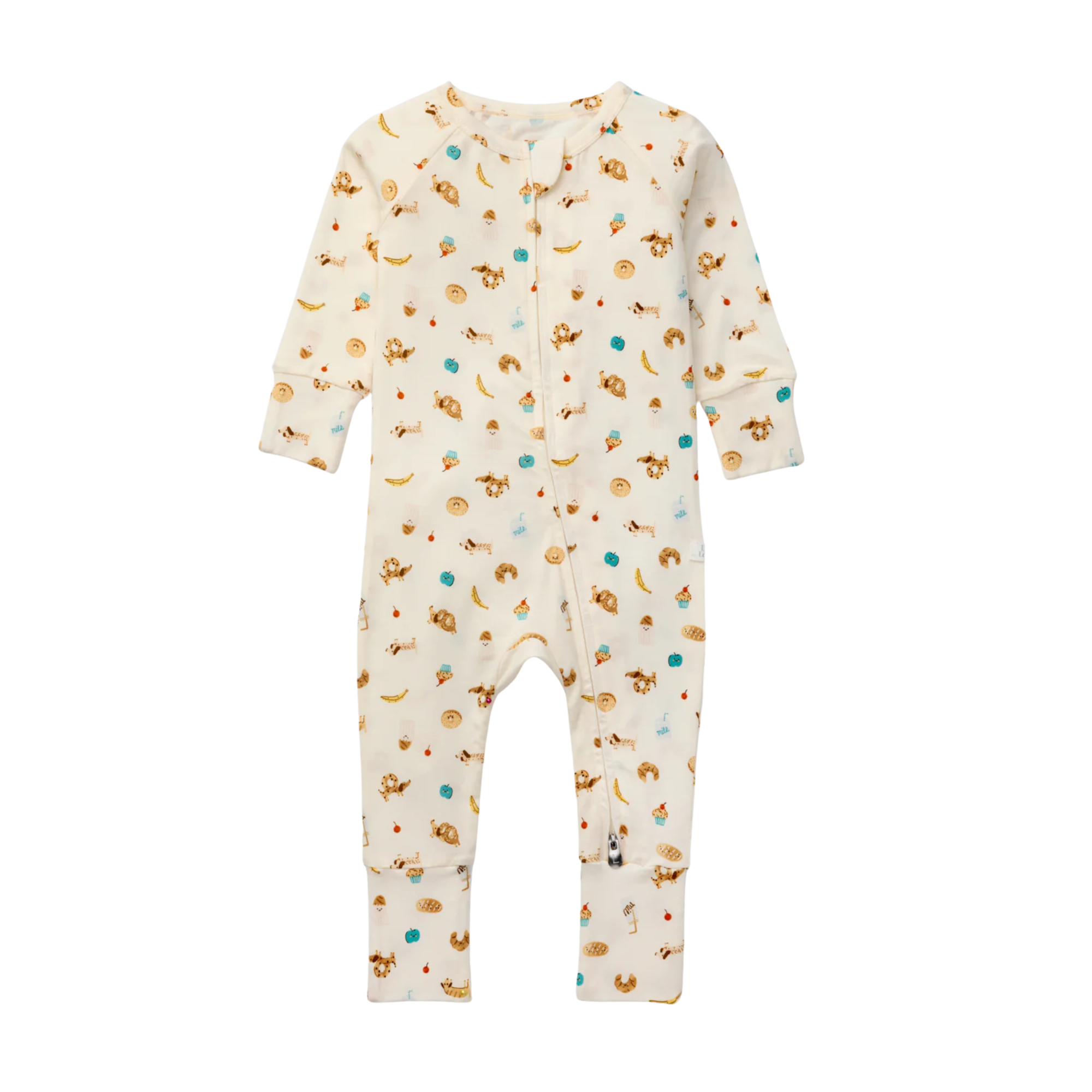 Pyjama TENCEL Motif French Breakfast beige Loulou Lollipop