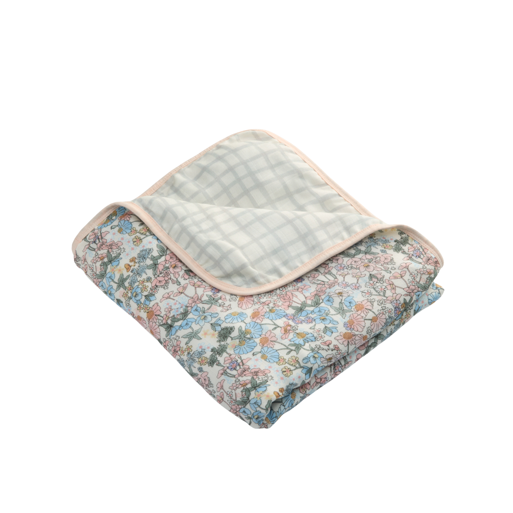 Couverture Quilt mousseline Motif English Garden Loulou Lollipop