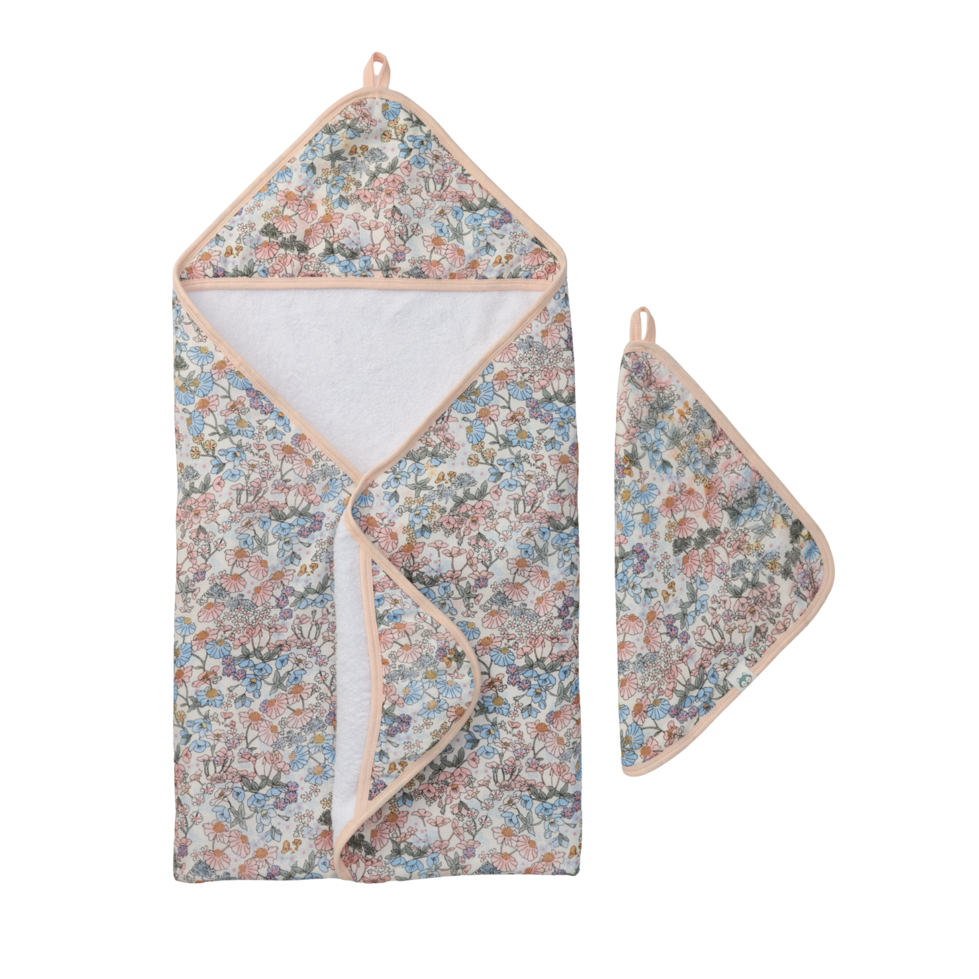 Ensemble serviette et débarbouillette English Garden Loulou Lollipop cute tendance coloré