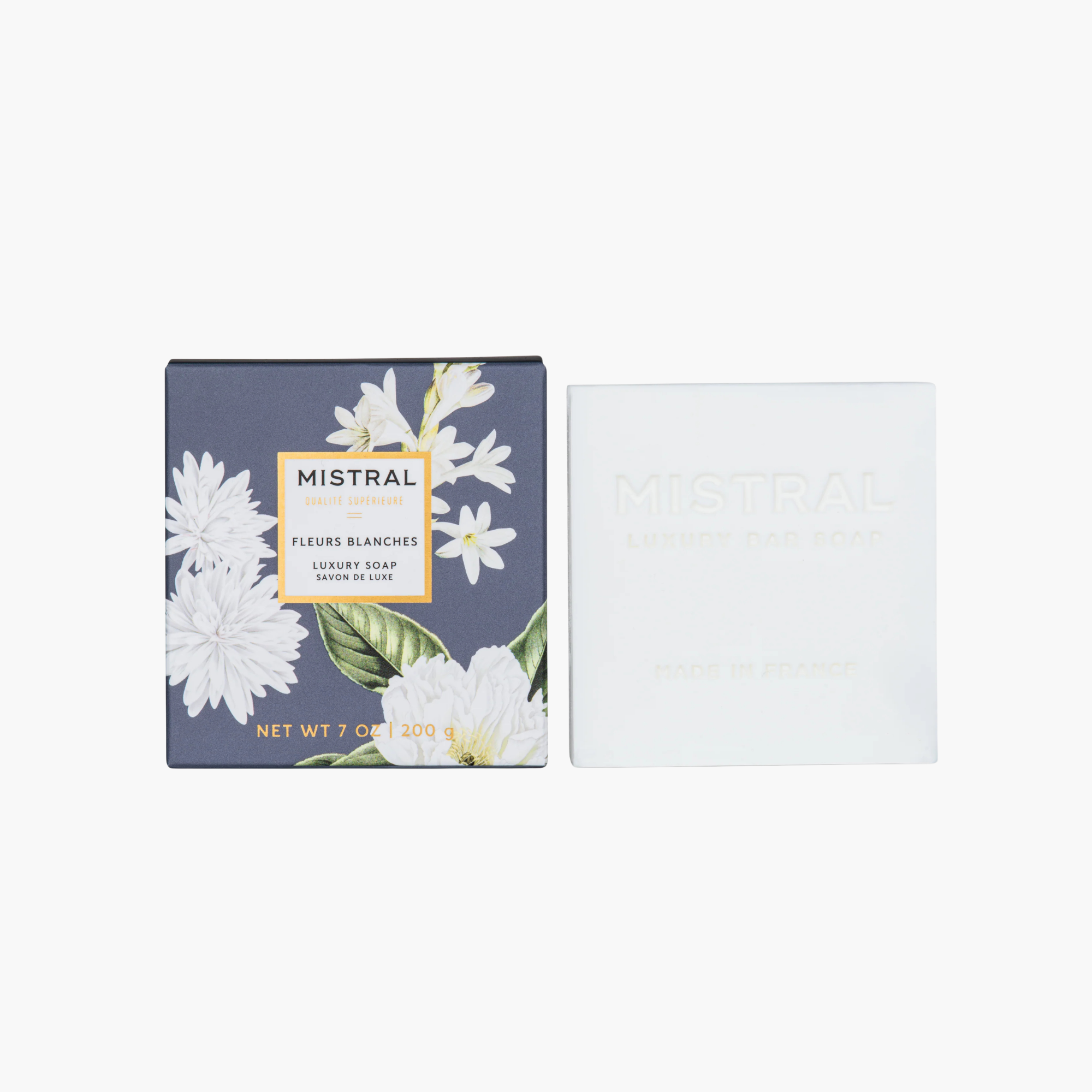 Savon de luxe Fleurs Blanches 200 g Mistral hydratant 7 oz