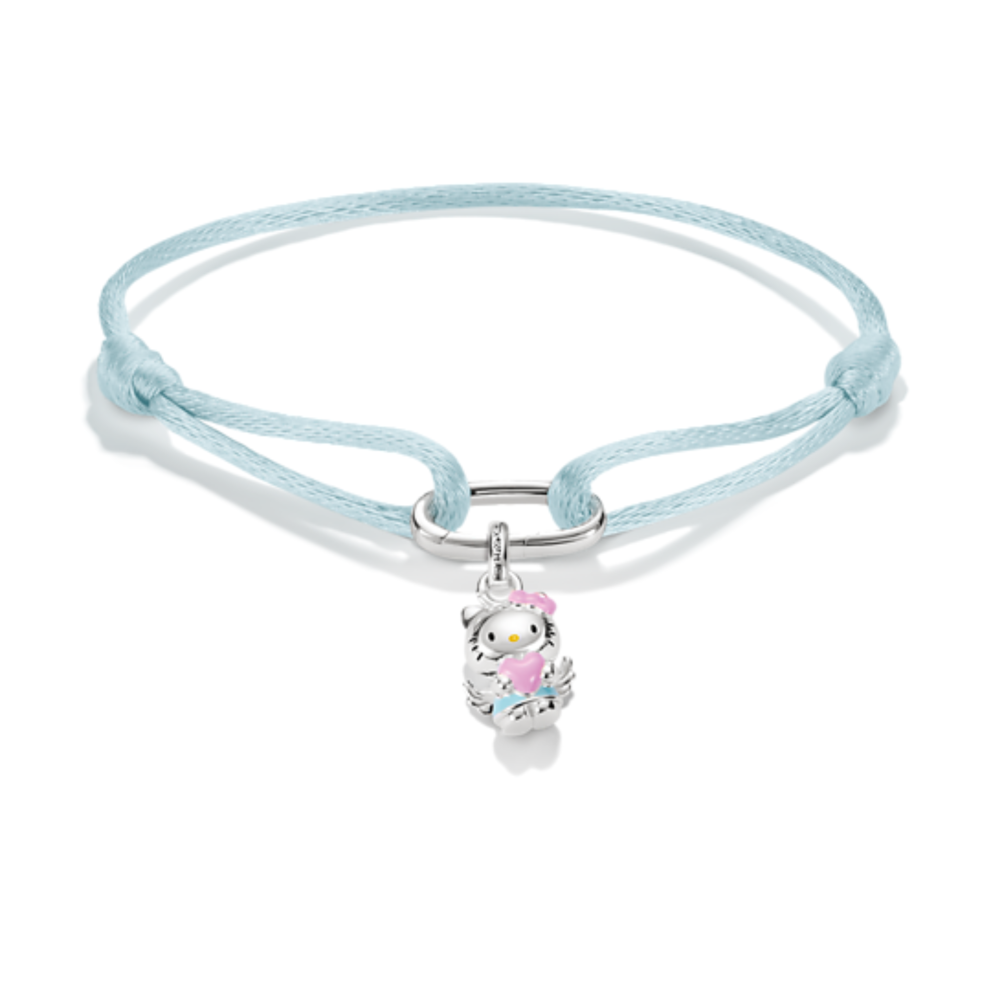 Hello Kitty bracelet cordon bleu clair avec charm Argent Thomas Sabo cute tendance mode