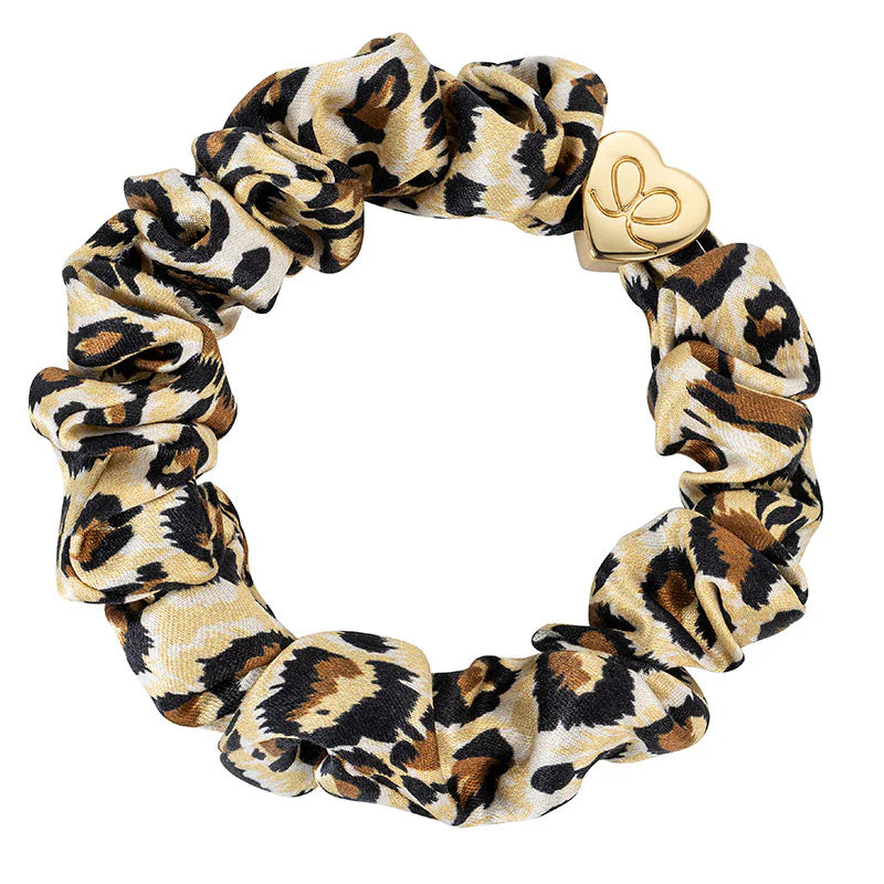Élastique bracelet chouchou By Eloise Charm animal léopard coeur doré