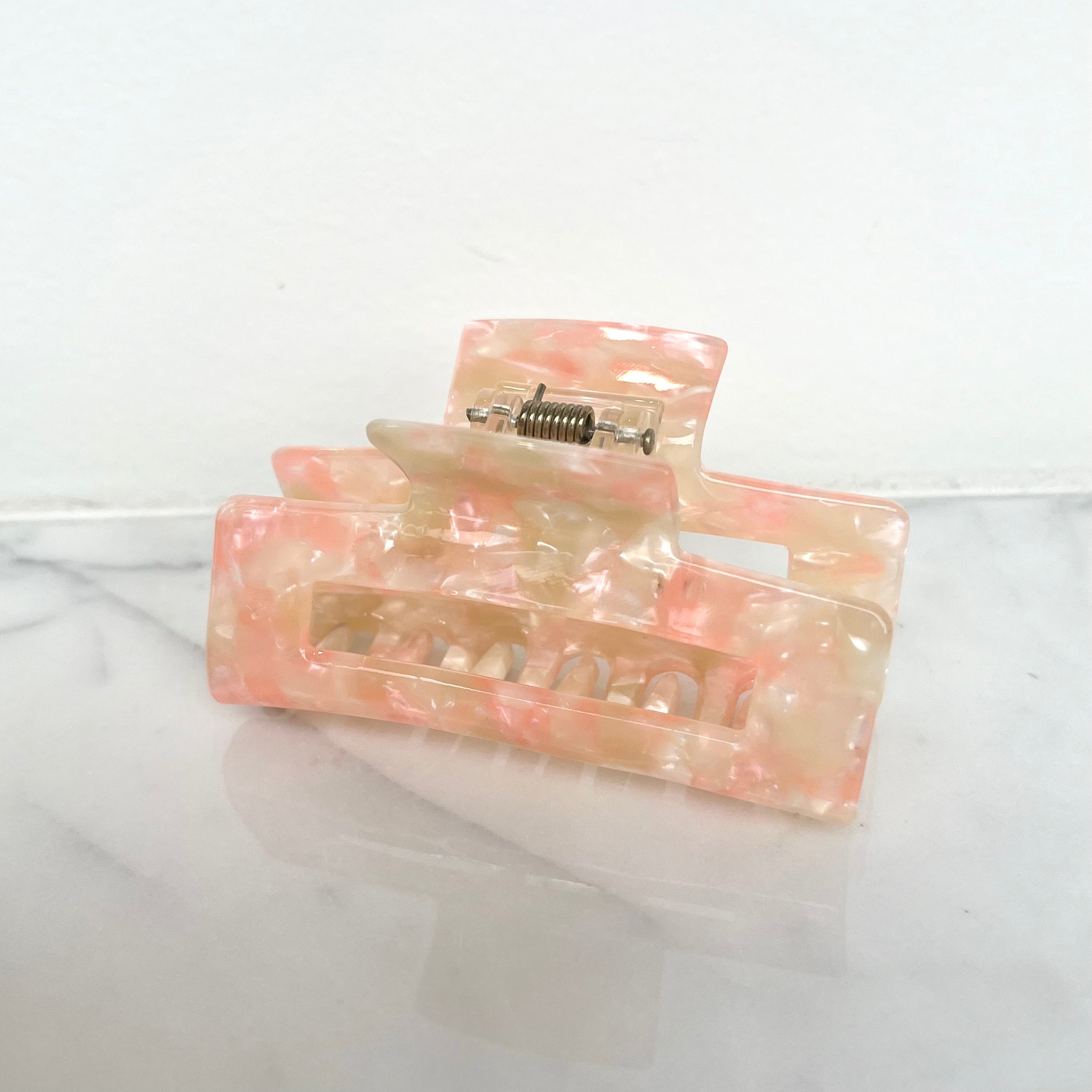 Pince Cheveux Acétate Cellulose Rose 7.5 cm