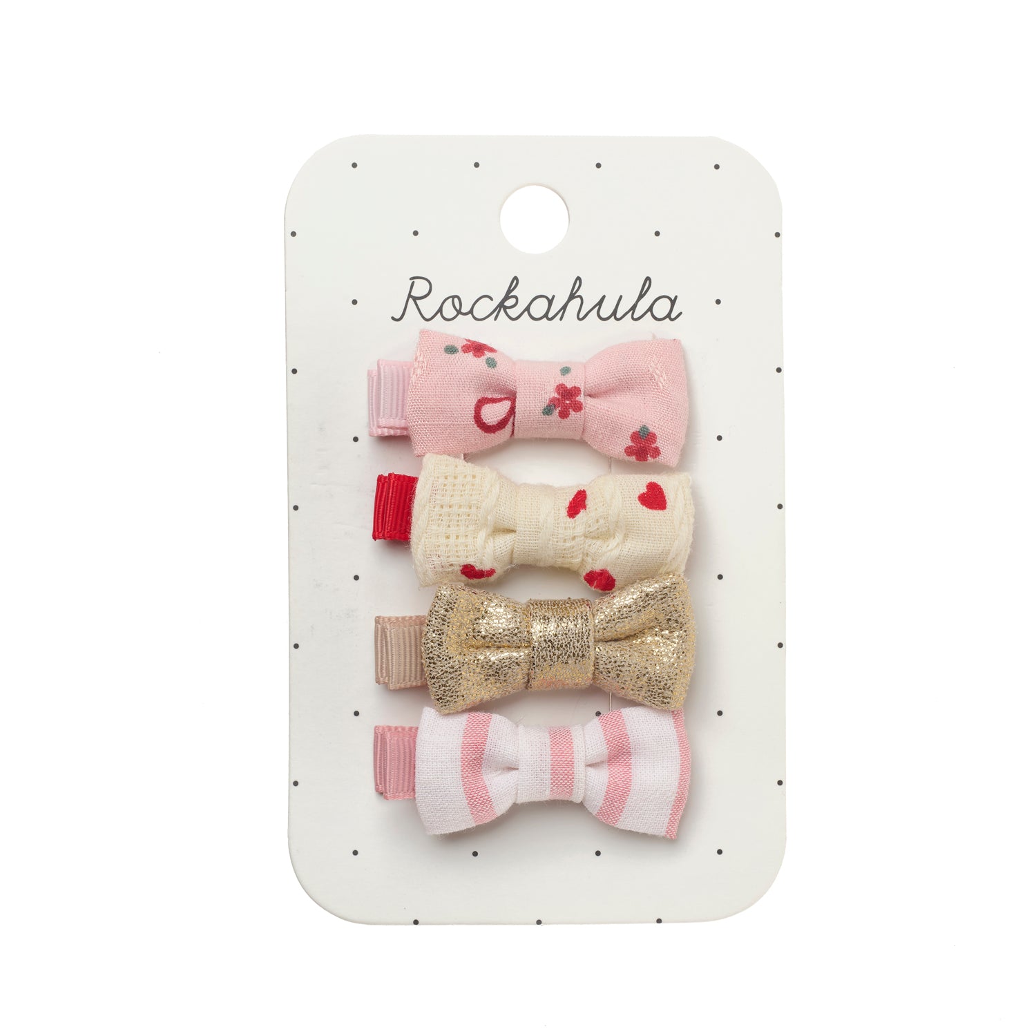 Barettes cutesy bow rose mode cheveux accessoires Rockahula Kids