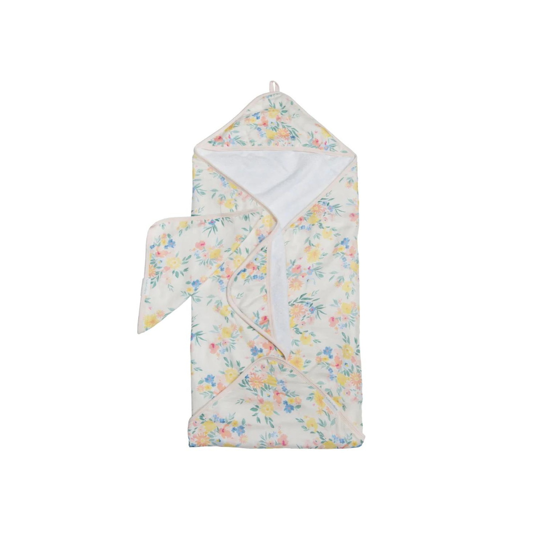 serviette bébé bain louloulollipop bouquet floral