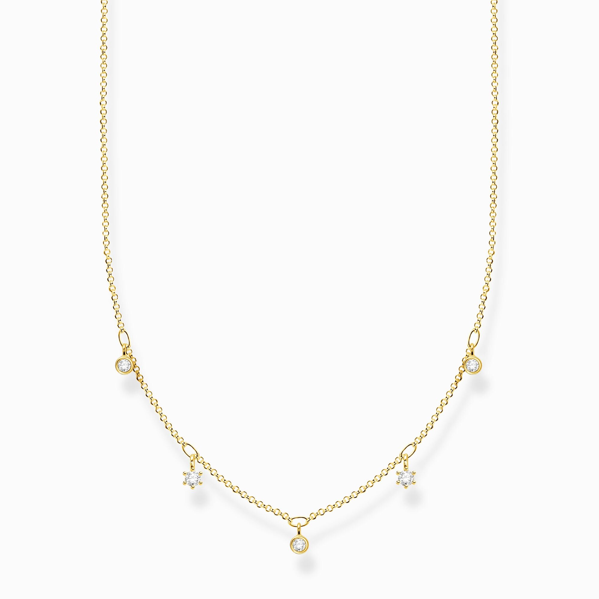 Thomas sabo collier mini Charm zircon or vermeil argent 925