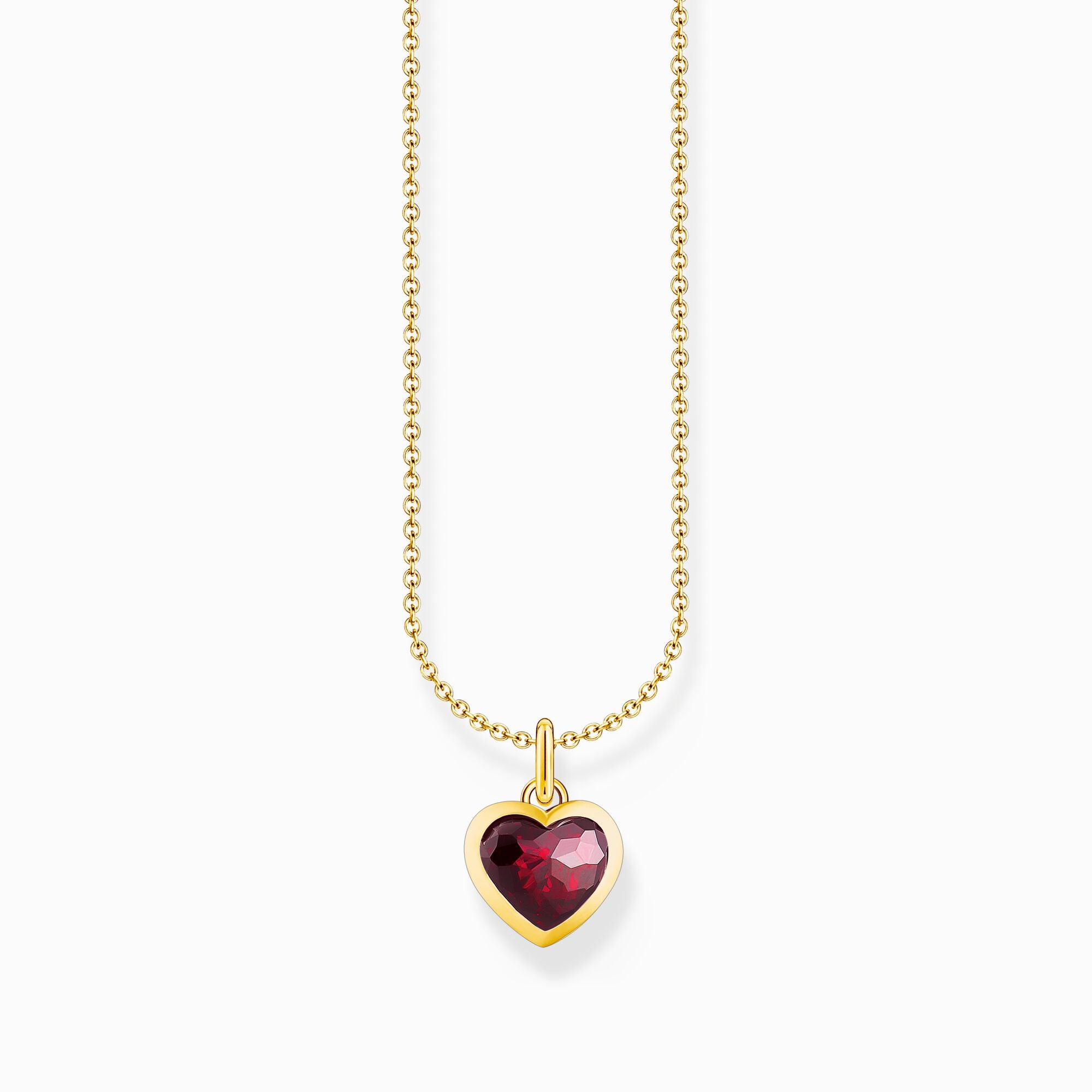 Collier Pendentif Vermeil Coeur Rouge - Thomas Sabo