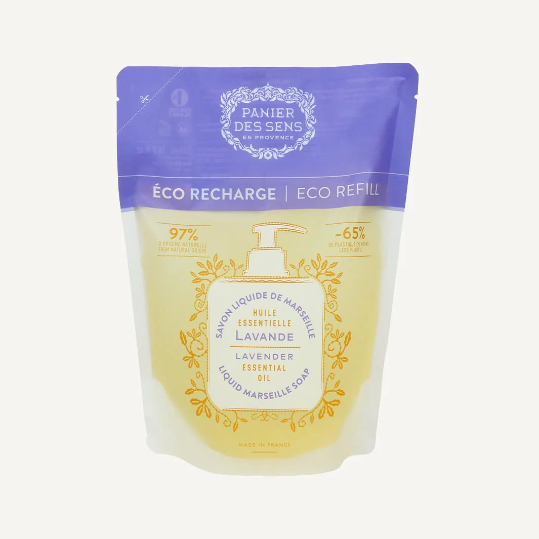 Savon liquide, recharge, panier des sens, lavande, 500 ml, France