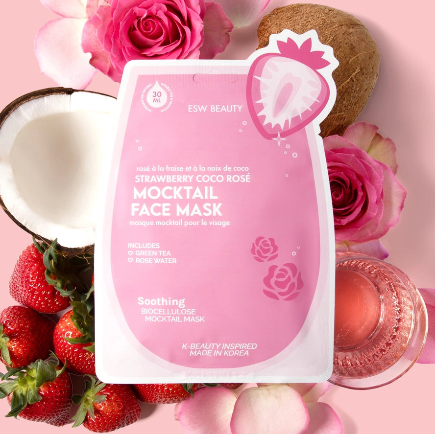 Masque visage ESW Beauty Corée du Sud fraise rosé