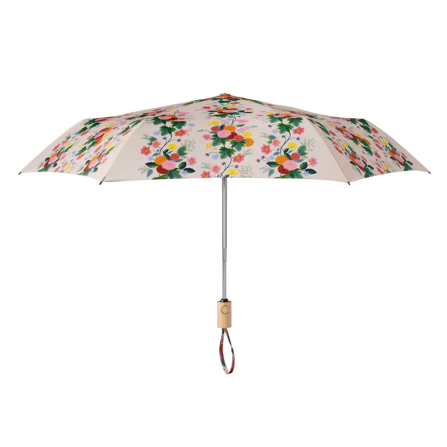 Parapluie pliable Imprimé Dahlia Rifle Paper Co. Pratique cute tendance blanc fleuri coloré