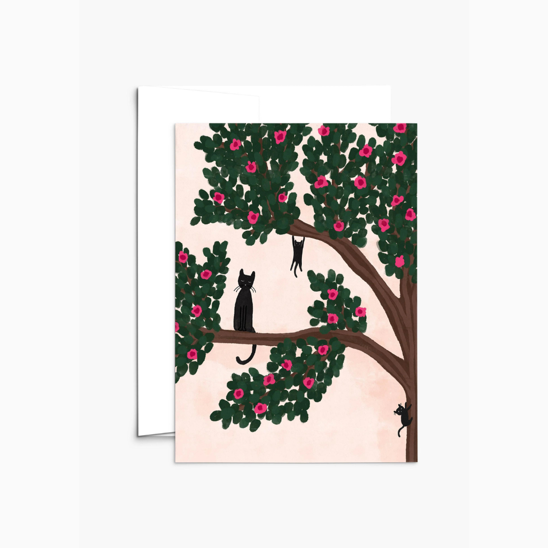 Carte Souhait Mimi August Chat Arbre