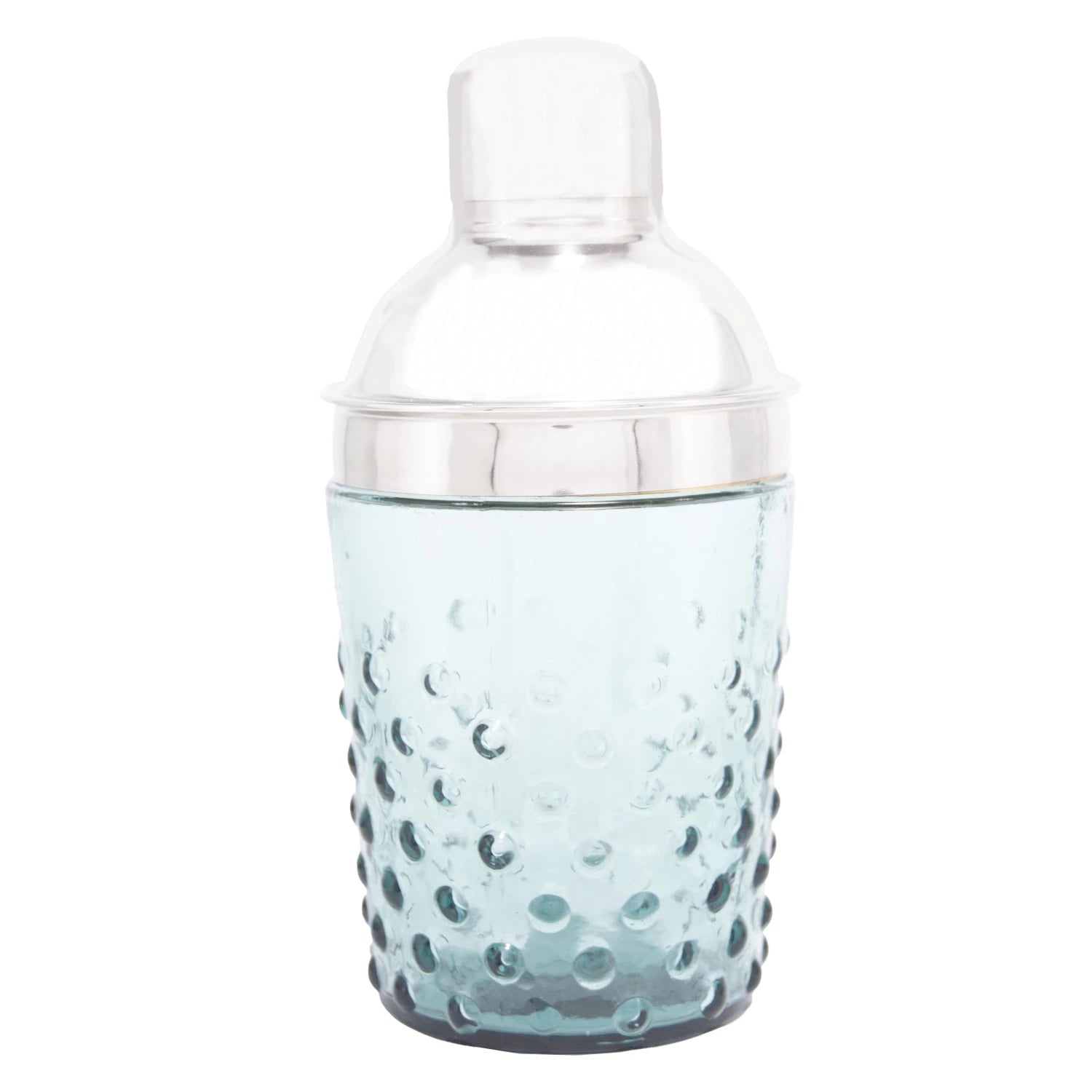 Shaker Creative Co-op verre soufflé cocktail bleu pâle