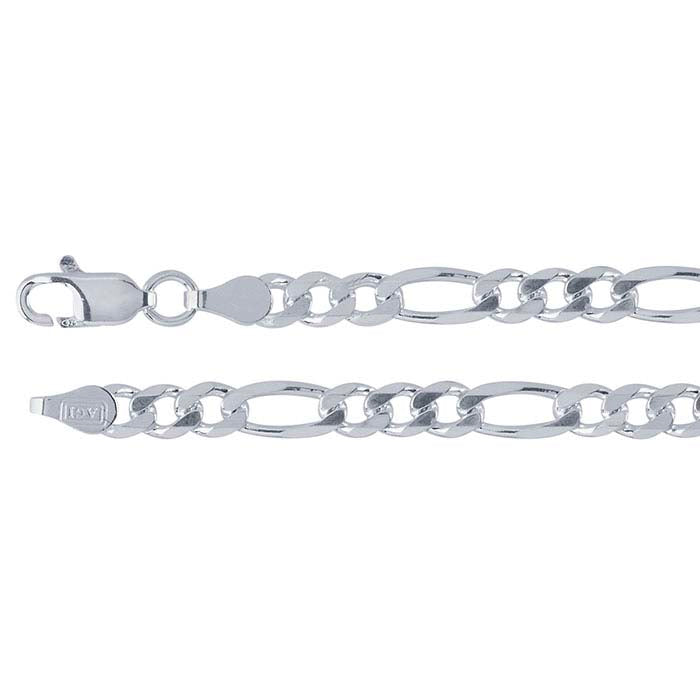 Chaîne collier argent sterling italie Figaro 20 pouces