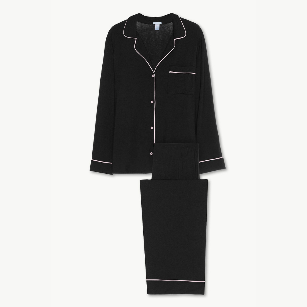 Eberjey Pyjama long Gisele noir set