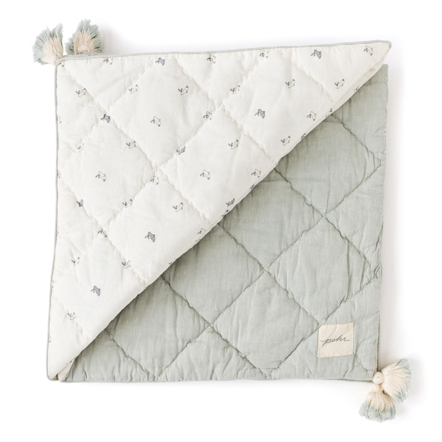 couverture quilt bebe pehr lapin gris
